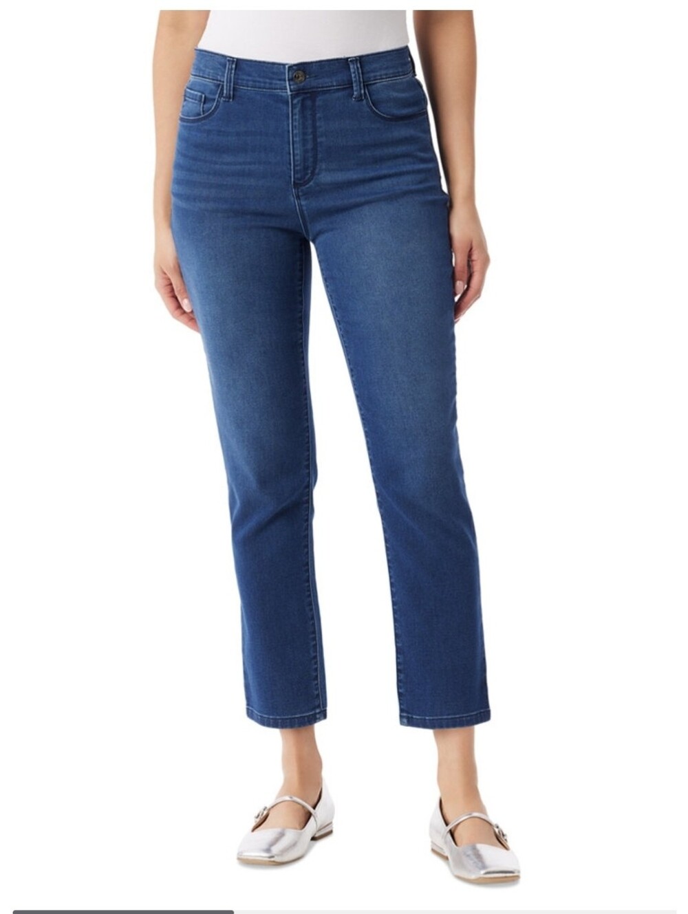 Gloria Vanderbilt Cropped Straight-Leg Ankle Jeans -Knitology Cali  Pants